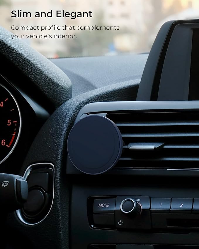 iOttie Velox MagSafe Compatible Air Vent Car Phone Holder. Unversal Magnetic Car Phone Mount for iPhone 12/13/14/15/16/17 Series & Android Phones via Included Magnetic Ring Adapter