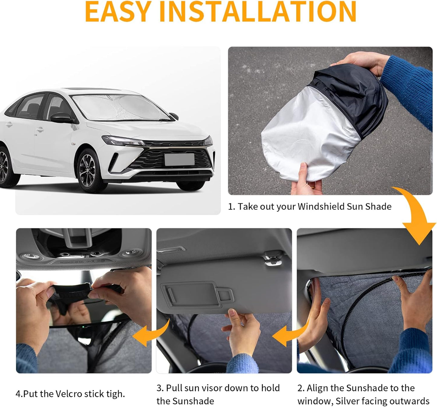 for 2025 E350 Windshield Sun Shade SunShades for Mercedes Benz SLC 2017-2024 Windshield Cover for 2022 Mercedes E-Class Sedan W211 E320 E500 E55 E550 E63 Accessories Sun Visor Protector UV Reflector