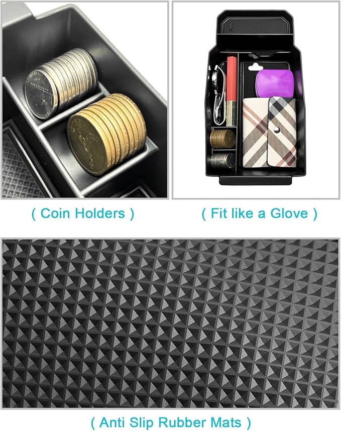 CDEFG 5PCS 2023 2024 2025 2026 CX-50 Center Console Organizer Tray for 2023-2026 Mazda CX-50 Accessories Console Armrest Tray Side Door Trash Container Storage Box Door Handle Pocket Insert Trays