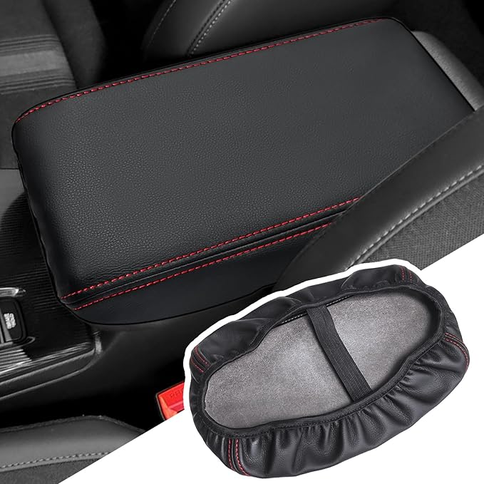 Car Center Console Armrest Cover for Honda Civic 2022-2025, Soft Armrest Pad Cover Protector Cushion for Honda Civic 2022 2023 2024 2025 Interior Accessories (Red)