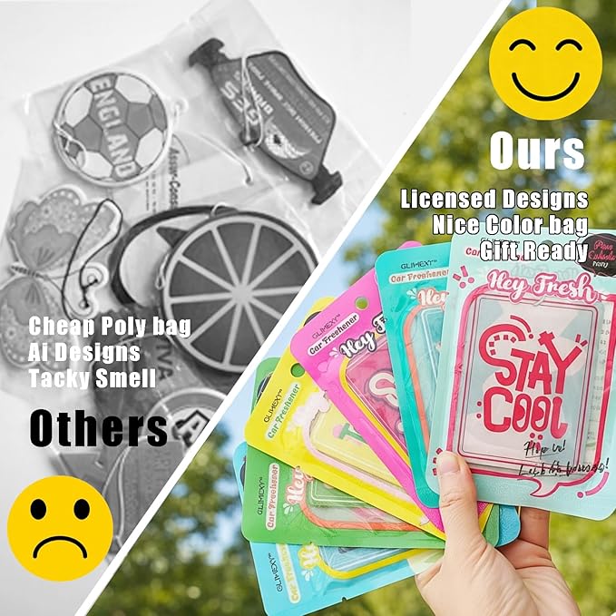 14 Pack Car Freshies Trendy Automotive Air Fresheners Hanging Ocean Car Smell Interior Decor