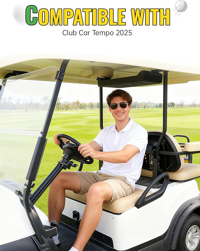 Rear Overhead Storage Tray for Club Car Tempo 2025 Golf Cart Accessories, Roof Rear Storage Box Ceiling Organizer Tray Compatible with Club Car Tempo Standard Factory Roof
