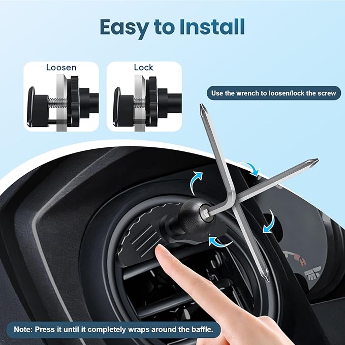 Kaishengyuan Wireless Charger Magnetic Vent Phone Mount Compatible with Tacoma 2016-2023 and 2014-2021 Toyota Tundra, 3rd Gen Tacoma Cell Phone Cradles with 20x Super Strong Magnet Phone Holder