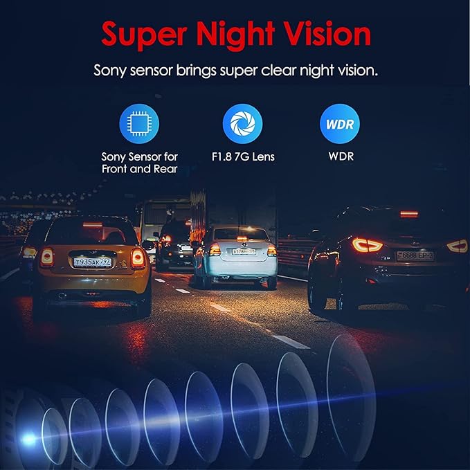 VIOFO A129 Pro Duo 4K Dual Dash Cam 3840 x 2160P Ultra HD 4K Front and 1080P Rear Car WiFi Dash Camera 8MP Sensor GPS, Buffered Parking Mode, G-Sensor, Motion Detection, WDR, Loop Recording