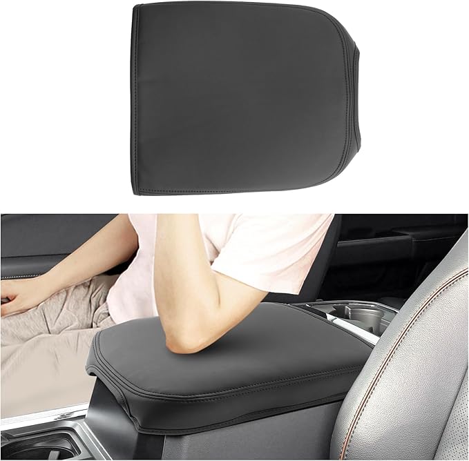SXCY for 2023 2024 2025 Ford F250 Super Duty Armrest Cover for 2025 Ford F-250 Accessories 2025 Ford F250 Center Console Cover 2025 Ford F250 Middle Console Cover (Thin Cover with Black Line)