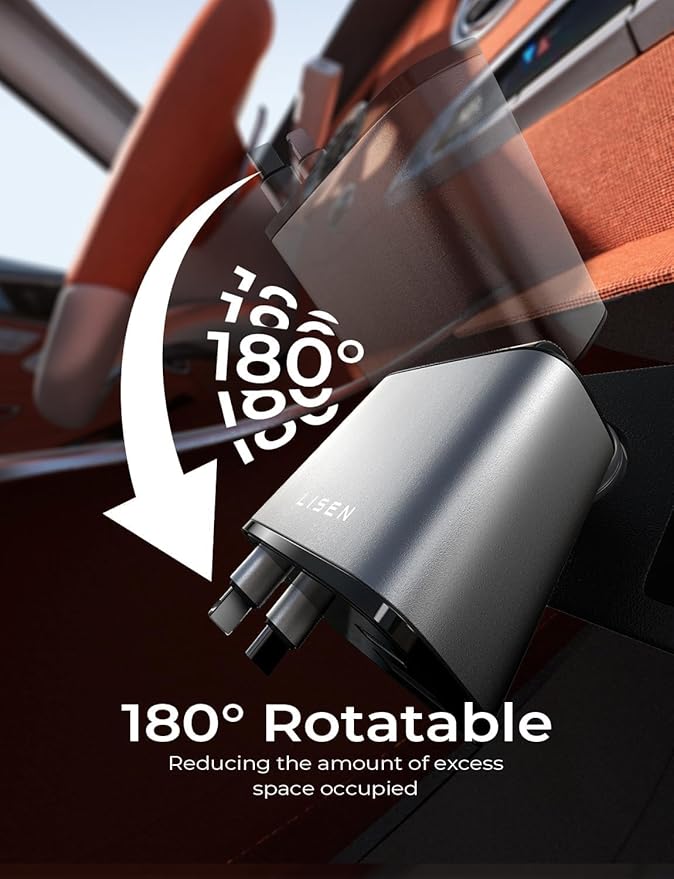 LISEN Long Retractable Car Charger 4 in 1 (47.2in Cable), USB C Car Charger for Truck/Jeep Drivers, Light Truck Jeep Accessories Fast Charging for iPhone 17 16 15 14 13 12 11 Series, Samsung S26 S25