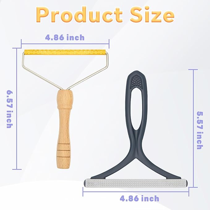 2 Pack Pet Hair Removal Tool, Cleaner Pro Pet Hair Remover for Cat and Dog, Reusable Carpet Scraper Lint Remover, Lint Shaver for Couch, Carpet, Clothing, Bedding, Car, Furniture, Pet Towers