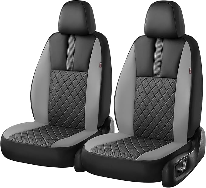 Coverado Car Seat Covers Full Set, Automotive Leather Seat Covers for Car,Universal Fit Front Back Seat Cover, Non-Slip Waterproof Breathable Car Seat Protector