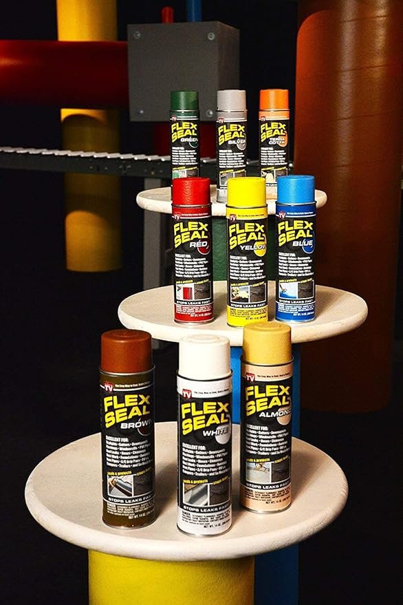 Flex Seal, 14 oz, Blue, Stop Leaks Instantly, Waterproof Rubber Spray On Sealant Coating, Perfect for Gutters, Wood, RV, Campers, Roof Repair, Skylights, Windows, and More