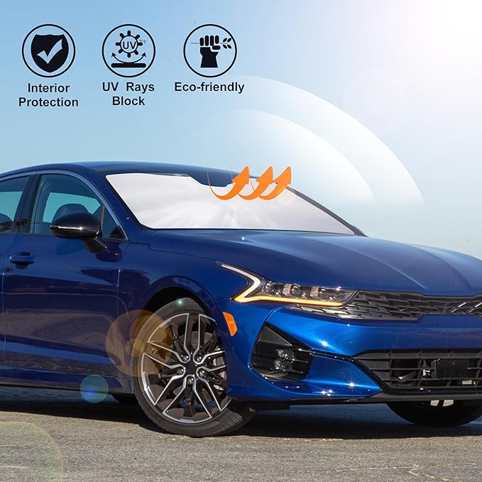 Windshield Sun Shade Custom 2021-2024 2025 2026 Kia K5 / 2020-2024 2025 2026 Hyundai Sonata Accessories Front Sunshade Shield Blocker Sun Visor Heat Protection