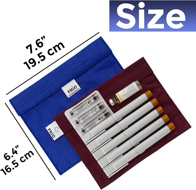 FRIO Cooling Wallet - Insulin Cooler for 45+ Hours of Stress Free On The Go - Blue - XL
