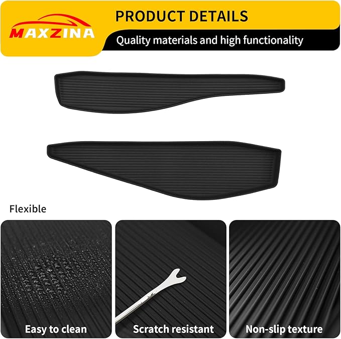 Gear Shift Side Storage Compatible with 2021-2025 Ford F150 Silicone Center Console Side Lower Storage Tray Gear Shifter Organizers 2PCS for 2024 F-150 Accessories