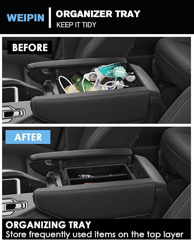 for 3PCS Double Layer Center Console Armrest Organizer&Screen Organizer Tray ABS Materials Compatible with 2024-2026 L EXUS TX350/TX350h/TX450h+/TX500h