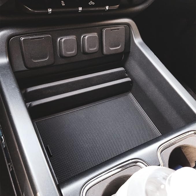 EDBETOS Center Console Secret Compartment Cover Compatible with GMC Sierra 1500/Chevy Silverado 1500 2014-2018, Sierra/Silverado 2500/3500 HD 15-19 Armrest Storage Lid Hidden Accessories Secret Pocket