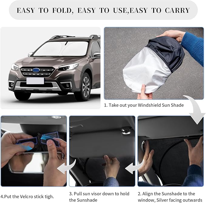 Sun Shade Sunshade for Ford Transit Windshield Cover, 4-Layer Front Window Shade Custom for Transit 2015-2025 2026 XL,Wagon XLT Cargo Vehicle,Connect Van XL Sun Visor 250T Shade Blocks UV Rays