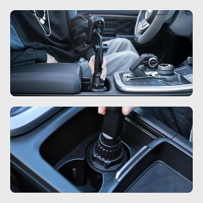 Wireless Car Charger Mount - Auto Scan & Auto Grip Car Phone Mount - Compatible with iPhone 14/15/16/17 & iPhone Air - Fast Charger Car Mount Accessories for Cup Holder