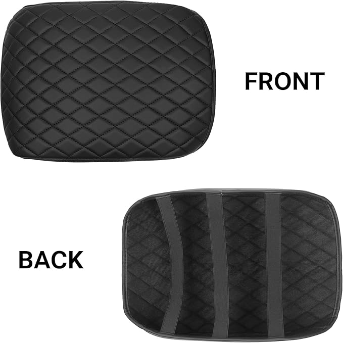 YOJOJOCO Center Console Cover Compatible with Honda 2009-2015 Pilot Accessories Leather Material Console Armrest Cover Cushion Pad Anti-Scratch