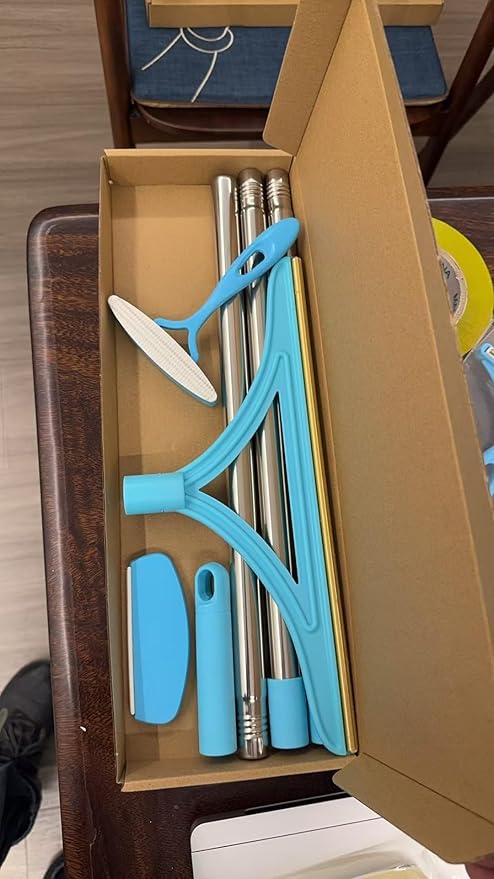 Pet Hair Removal Tool 3-Pack – Reusable Carpet Rake Set with Long Handle, Dual-Sided Scraper,Detail Tool for Carpet, Furniture and Car