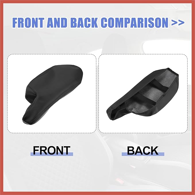 ACROPIX Car Center Console Armrest Cover for Mazda 3 2014-2016 Faux Leather Interior Arm Rest Cover Elbow Cushion Pad Black Car Parts