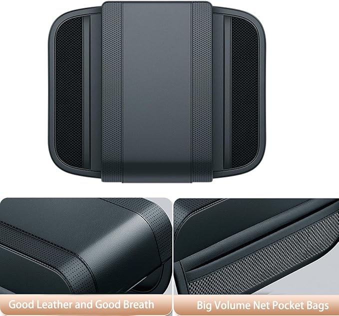 Car Console Covers Car Center Console Cushion Pad Leather Car Armrest Pad Armrest Cushion Pad Arm Rest Cover for Car Most Vehicle, SUV, Truck