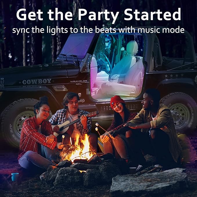 HMYC Acrylic Interior Car LED Strip Light with APP, 18-in-1 128 Colorful 6 Pieces Fiber Optic Car Decoration Atmosphere Light Kits, Dual Zone Music Sync Rhythm RGB Neon Lighting for All Cars