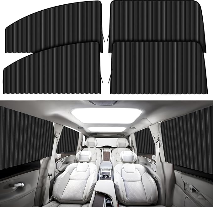 ZATOOTO Window Shades for Car Camping - Privacy Cover and Side Blinds - Protection from Heat and UV for Kids, Family, Pets