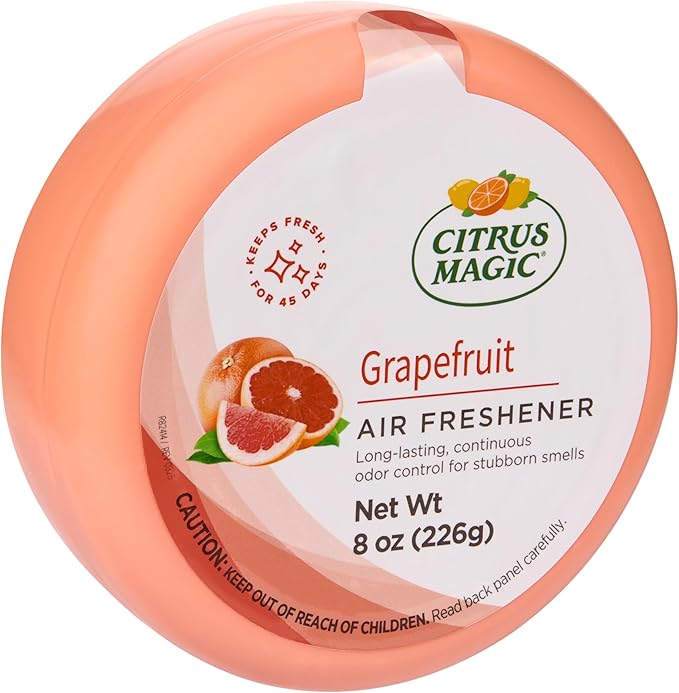 Citrus Magic Odor Absorbing Solid Air Freshener, Grapefruit, 8-Ounce, Pack of 3