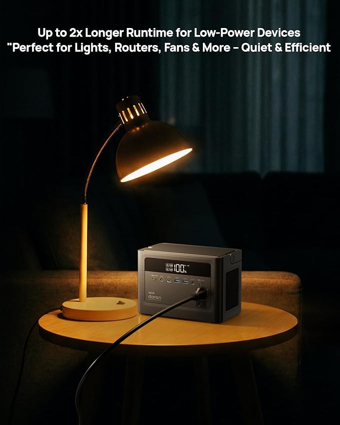 2026 Portable Power Station 700W Surge, 288Wh LiFePO4 Battery Backup, Power Bank with AC Outlet 350W/110V, Solar Generator Fast Charging for Camping Essentials, Hurricane Emergency, Home, Road Trips
