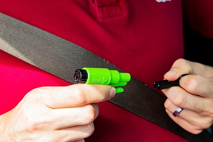 resqme The Original Compact Emergency Keychain Car Escape Tool, Seatbelt Cutter and Window Breaker, Made in USA, Pack of 2