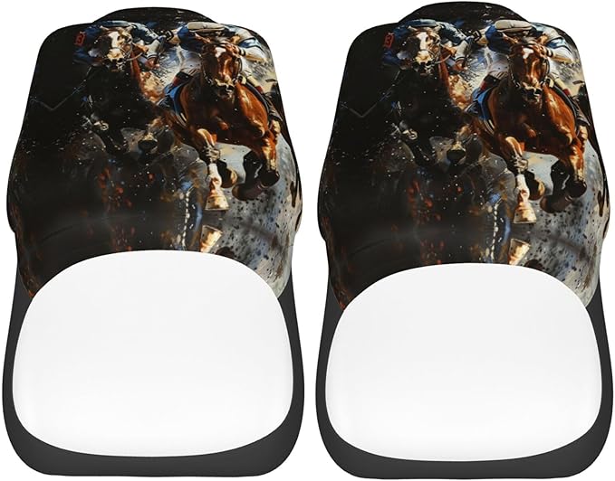 Delerain Car Seat Covers Set 2Pcs, Horse Racing Universal Front Car Seats Vehicle Enterior Protector Suitable Fits Most Car Auto SUV Sedan Truck