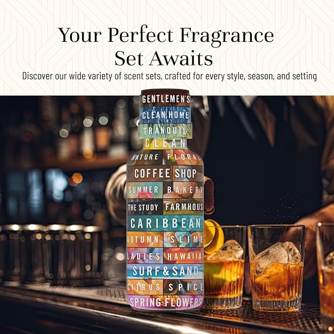 P&J Trading Fragrance Oils for Diffusers for Home Gentlemen's Set Fragrance Scents for Candle Making - Soap Making Supplies - Car Diffuser Scents - Essential Home Gift Set - Cedar, Sandalwood & More