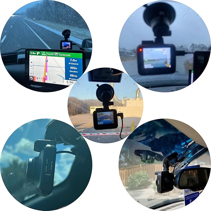 Suction Cup Mount for Rove R2-4K, R2-4K PRO, R2-4K Dual, Stealth 4K, Stealth 4K PRO, Insignia NS-DCDCHH2, 360 J501 Dash Cam Mini Windshield Mount Holder for Rove R2 4K Dash Cam Series