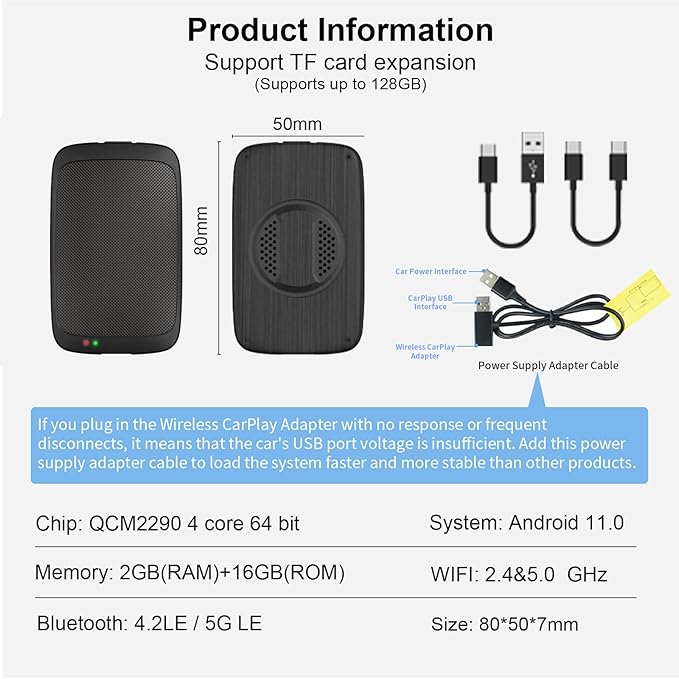 Magic Box 3.0 Support YouTube/Netflix, 2025 Upgraded 4 in 1 Wireless CarPlay Adapter, Smart Netflix carplay Adapter Ai Box, Car Video Box
