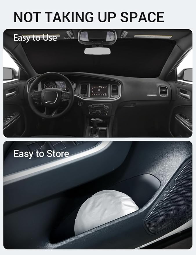 Proadsy 2026 Upgrade Front Windshield Sun Shade Foldable Sunshade Protector Custom for 2011-2023 Jeep Cherokee(Not for Jeep Grand Cherokee) Trailhawk Overland Limited Latitude Altitude Accessories
