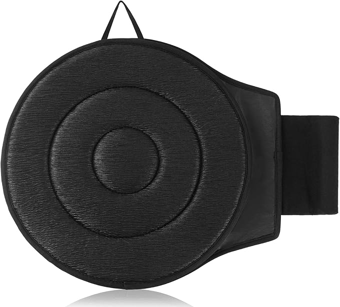 FACULX Rotating Seat for Car 360° Swivel Seat for Car for Elderly Non-Slip Portable Rotating Car Seat Pad for Driving, Chairs, Stool Chair, Ergonomic Design (Black)