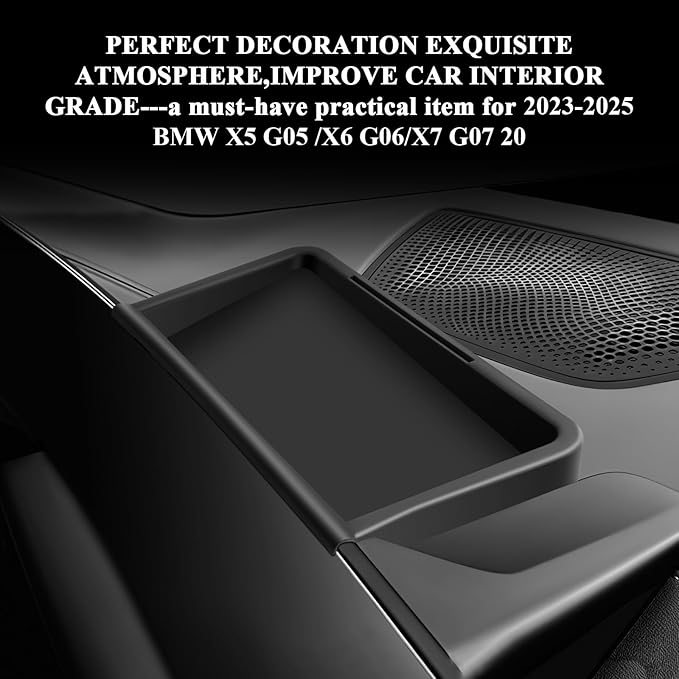 BIBIBO for 2025 BMW X5/X7 Behind Screen Organizer Tray 2023-2025 BMW X5/X7/X6 G07 20 Dash Storage Tray 2025 X5/X7 Center Console Organizer 2025 BMW X5 Accessories 2025 X5 Screen Rear Organizer