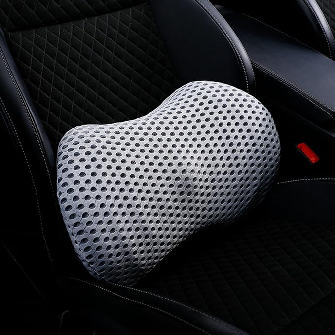 Car cushion, car waist cushion, lumbar support, car backrest cushion, lumbar protection, driver's seat lumbar support, car seat (light gray)