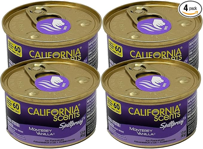 California Scents Air Freshener 4-Pack (Monterey Vanilla)