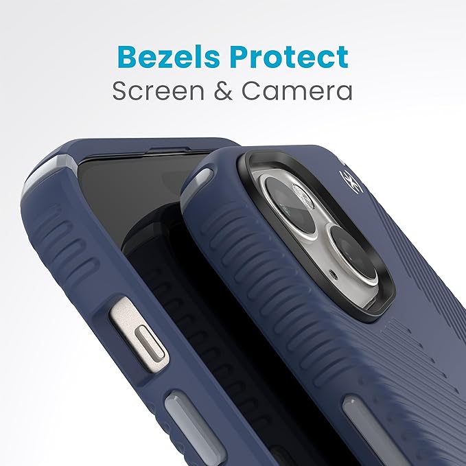 Speck iPhone 15 Plus Case - Presidio2 Grip Blue/Grey - 6.7 inch