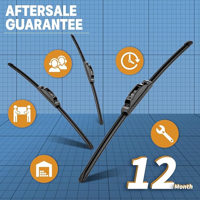 MIKKUPPA 26"+16"+10" Windshield Wiper Blades Replacement for Toyota Rav4 2013-2018 U/J Hook Front and Rear Wiper Blades All Season, Pack of 3