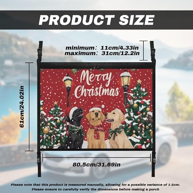 Christmas Puppy Car Roof Storage Bag Car Seat Back Hanging Bag Multi-Purpose Car Bag Storage Box Organizer Pouch Pocket Inner Car Accessories Compatible with Most Vehicles