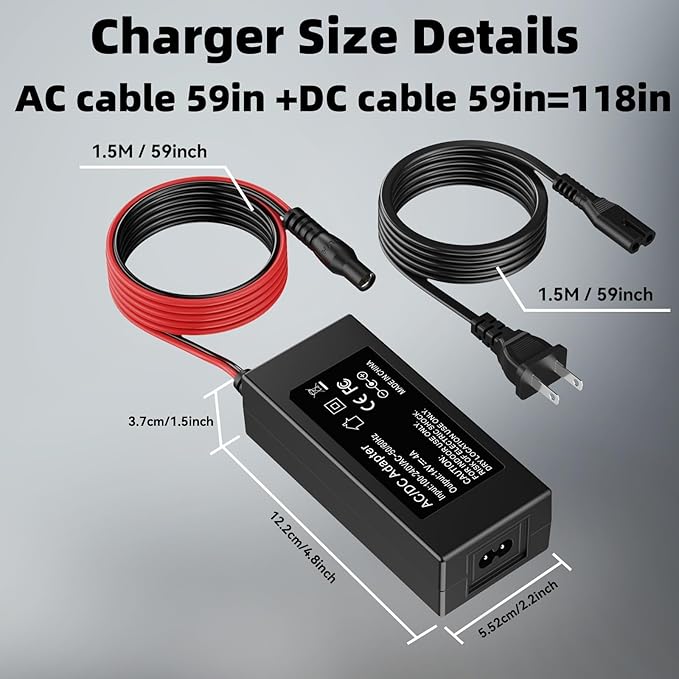 14V 56W Charger for NOCO Jump Starter Compatible with NOCO GB70 GB150 GB250+ GB251+ GB500 GB500+ Genius Boost Ultra Safe Lithium Jump Starter Battery 14V 56W Power Adapter Cord