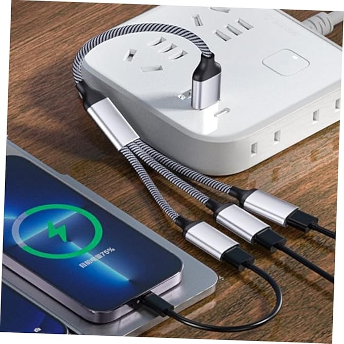 KALLORY USB Hub Splitter 1 Male to 3 Female Portable USB Power Adapter for Laptop and Car for Fast Charging and Data Sync