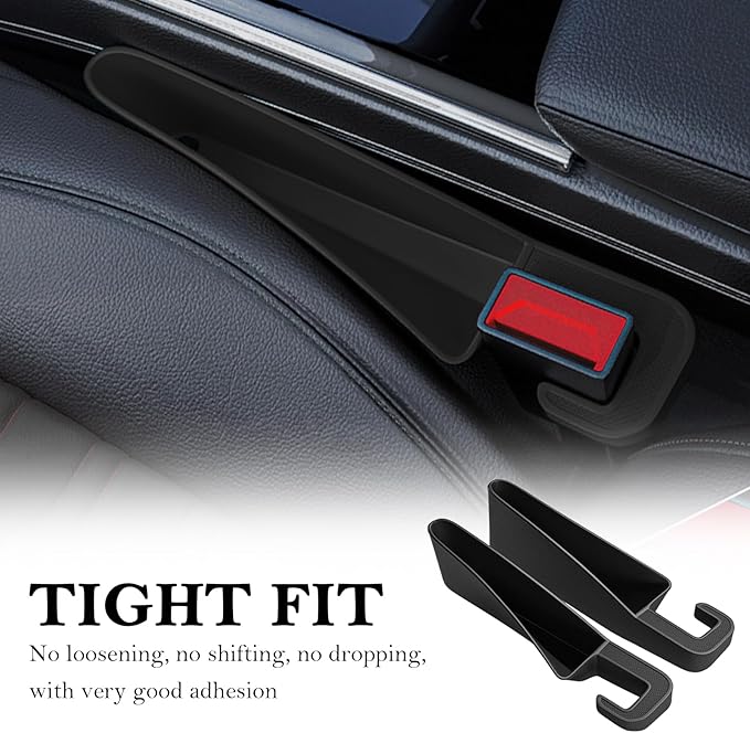 2PCS Short Car Seat Gap Filler Organizer,Mini-Size in Between Car Seat Catcher for Storing Cell Phones/Items,Versatile Cars Accessories Console Catcher Fit Small Gaps