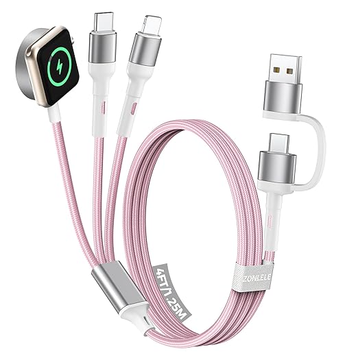 Pink 4ft Multi Charging Cable