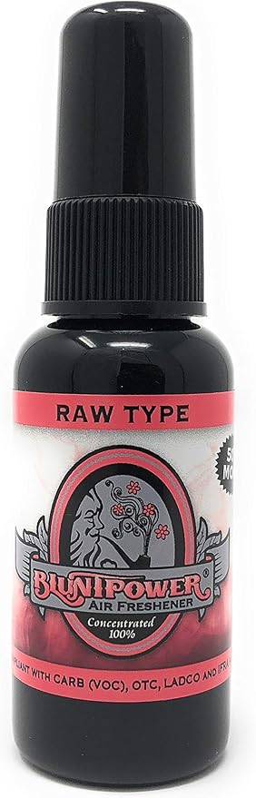 BluntPower Raw Concentrated Air Freshener for Room and Car - Oil-Based Diffuser Spray Bottle - Long-Lasting Bathroom, Car Freshener & Odor Eliminator (1 Pack)