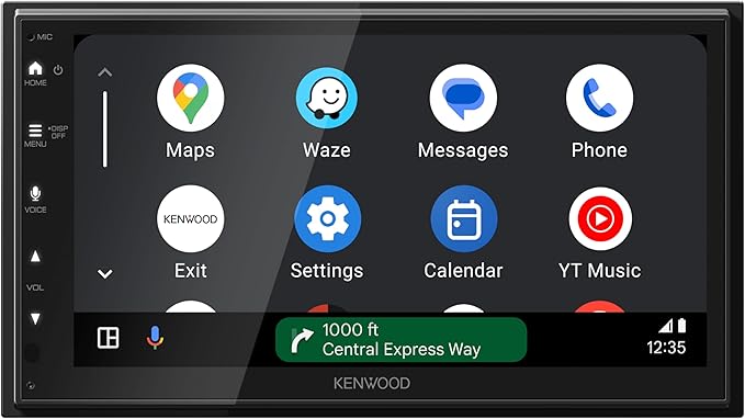 KENWOOD DMX400S 6.8" Capacitive Touchscreen Digital Multimedia Receiver – Apple CarPlay, Android Auto, Bluetooth, USB Mirroring, 13-Band EQ