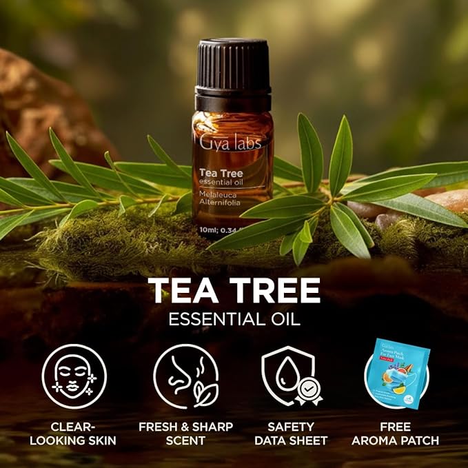 100% Pure Australian Tea Tree Essential Oil - 0.34 Fl Oz - Australian Tea Tree Oil for Hair, Skin, Diffuser, Aromatherapy & DIY Candle Making Scent