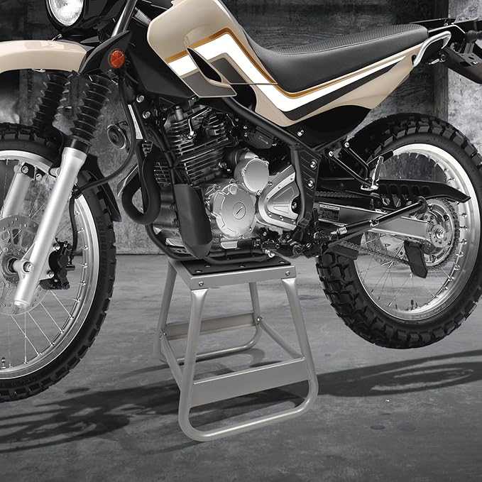 Donext Motorcycle Lift Stand Dirt Bike Stand Universal Panel Stand Moto Removable Maintenance Motocross Stand Hoist Lift Jack 600LB Capacity (Silver)