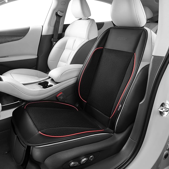 Coverado Cooling Car Seat Cover Black&Red